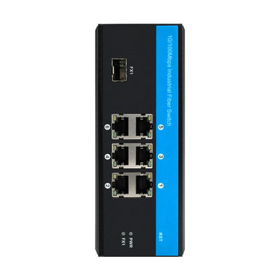 Industrial Network Switch 7 Port Fast Ethernet SFP Fiber Unmanaged Harded Case CE
