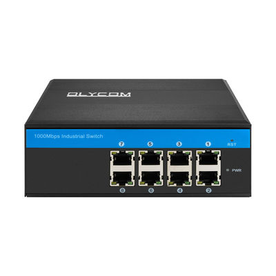 8 port e-mark saklar poe yang dikeraskan 240w gigabit ethernet dc48v rel rel yang tidak dikelola