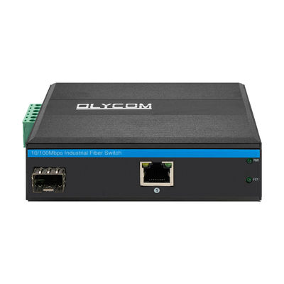 Industrial Ethernet Media Converter Serat SFP 10/100Mbps Kasus Rugged Unmanaged