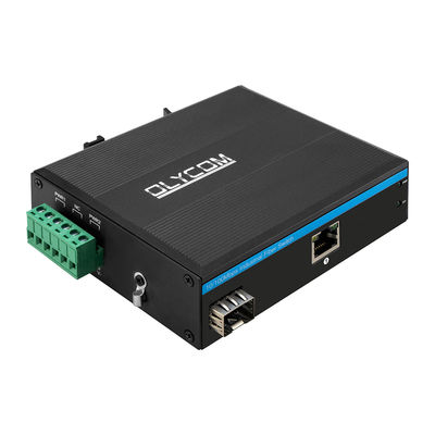 Industrial Ethernet Media Converter Serat SFP 10/100Mbps Kasus Rugged Unmanaged
