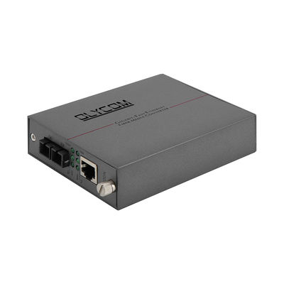 Single Mode Fiber Media Converter Gigabit Ethernet DC5V 2U Chassis dipasang Tidak dikelola
