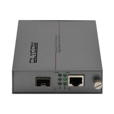 Gigabit Unmanaged Fiber Optic Ethernet Media Converter SFP Slot DC5V Rack Dipasang
