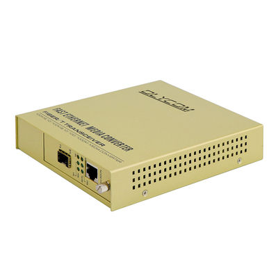 Konverter Media Serat Tunggal SFP 10/100Mbps Input AC Tidak Terkelola LFPT 2KM 20KM CE