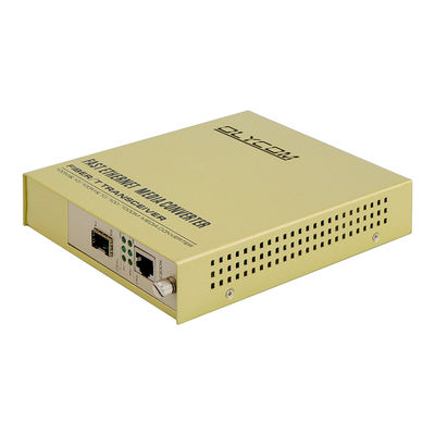 SFP Slot Rack Media Converter , 1310nm Single Mode Fiber To Ethernet Converter