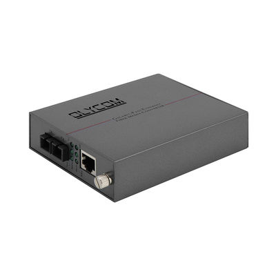 Konverter Media Ethernet 10/100M LFPT Konektor SC Dapat Dipasang di Rak Tidak Terkelola DC5V