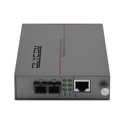 Konverter Media Ethernet 10/100M LFPT Konektor SC Dapat Dipasang di Rak Tidak Terkelola DC5V