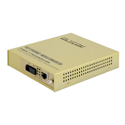 Konverter Media Fiber Ethernet Inti Tunggal Input WDM 1310/1550nm 220V AC Tidak Terkelola