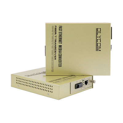 Konverter Media Ethernet Serat Optik Inti Tunggal Input AC 1310/1550nm 220V Tidak Terkelola