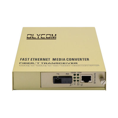 Konverter Media Ethernet Serat Optik Inti Tunggal Input AC 1310/1550nm 220V Tidak Terkelola