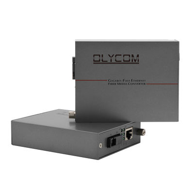 Penginderaan Otomatis Gigabit Fiber Optic Ethernet Media Converter 10/100/1000Mbps