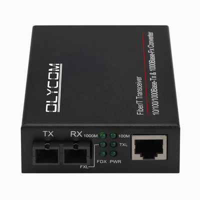 2 Port Gigabit Media Converter yang Tidak Dikelola SC Port Duplex Singlemode Multimode