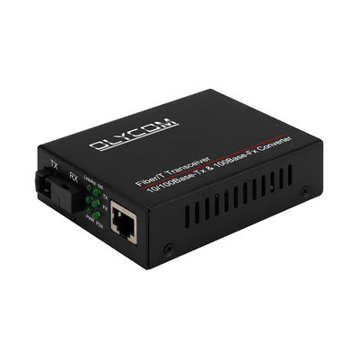 WDM Fast Ethernet Media Converter LFPT Fiber Optic Tidak Terkelola 20KM SC Port CE