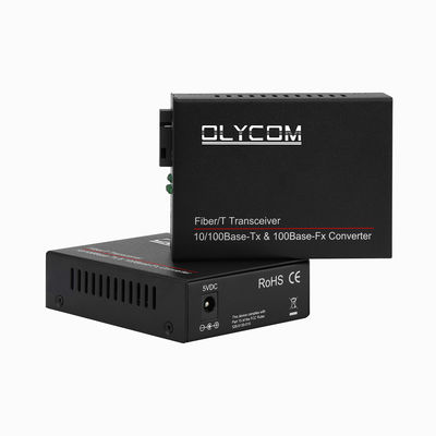 WDM Fast Ethernet Media Converter LFPT Fiber Optic Tidak Terkelola 20KM SC Port CE