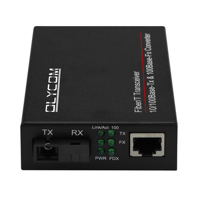 WDM Fast Ethernet Media Converter LFPT Fiber Optic Tidak Terkelola 20KM SC Port CE