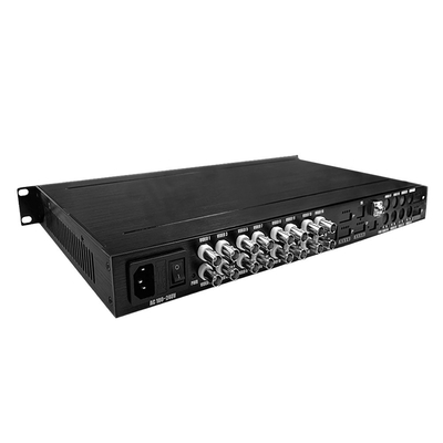 16 Port AHD CVI TVI CVBS Video ke Konverter Serat HD 1080P CCTV Pemantauan AC220V