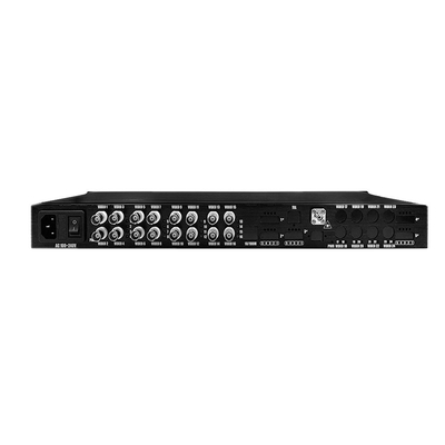 16 Port AHD CVI TVI CVBS Video ke Konverter Serat HD 1080P CCTV Pemantauan AC220V