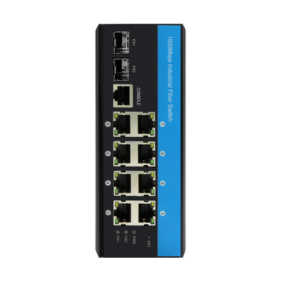8 port poe sakelar terkelola l2 fiber optic gigabit rail rail rugged network din