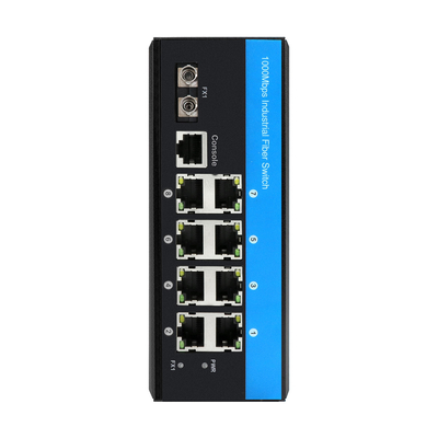 8 port erps l2+ sakelar terkelola gigabit industri ethernet st sm/mm port serat