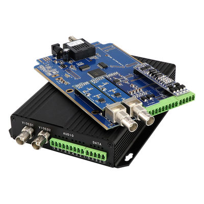 Konverter Media Serat ST Audio Seimbang RS422 RS485 Video DC5V 2A 30km CE