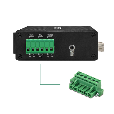 Industrial Ethernet Media Converter Gigabit Din Rail Input Daya Dual Tidak dikelola